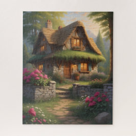 charmante Fantasy Hütte Illustration Puzz Puzzle