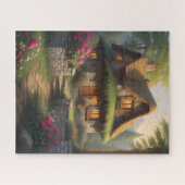 charmante Fantasy Hütte Illustration Puzz Puzzle (Horizontal)