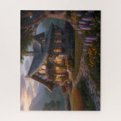 charmante Fantasy Hütte Illustration Puzz Puzzle (Vertikal)