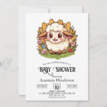 Charmante Farmyard Sheep Baby Dusche