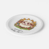 Charmante Farmyard Sheep Baby Dusche Pappteller (Schrägansicht)