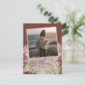 Charmante Frohe Festtage der Klassik der Blumen Postkarte (Stehend Vorderseite)