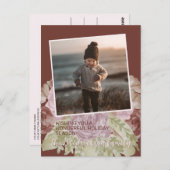 Charmante Frohe Festtage der Klassik der Blumen Postkarte (Vorne/Hinten)