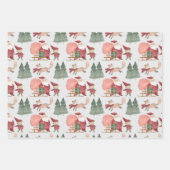 Charmante fröhliche Weihnachtsbaumen Geschenkpapier Set (Vorderseite 2)