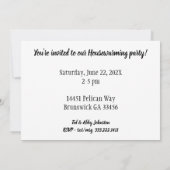 Charmante Front Porch individuell anpassbare House Einladung (Rückseite)