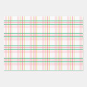 Charmante Frühlingsblüten und rosa Konfetti-Punkte Geschenkpapier Set (Vorderseite 2)