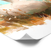 Charmante Gänse in Wildblumen - Aquarellfarm An Poster (Ecke)