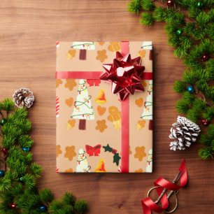Charmante gemütliche Weihnachtswrapping Paper Gesc Geschenkpapier