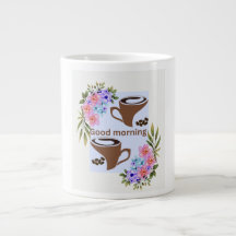 Charmante "Guten Morgen"-Kaffeegruss mit Flora