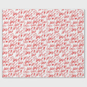 Charmante handgeschriebene LIEBE Geschenkpapier (Flach)