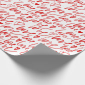 Charmante handgeschriebene LIEBE Geschenkpapier (Ecke)