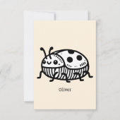 Charmante handGezeichnet Käfer-Illustration Dankeskarte (Vorderseite)