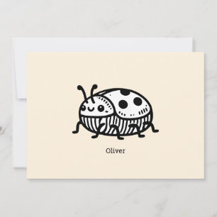 Charmante handGezeichnet Käfer-Illustration Einladung