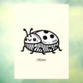 Charmante handGezeichnet Käfer-Illustration Fensteraufkleber (Blatt 3)