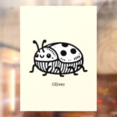 Charmante handGezeichnet Käfer-Illustration Fensteraufkleber (Blatt 2)