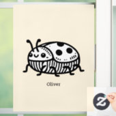 Charmante handGezeichnet Käfer-Illustration Fensteraufkleber (Zuhause)