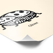 Charmante handGezeichnet Käfer-Illustration Fotodruck (Ecke)