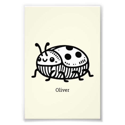 Charmante handGezeichnet Käfer-Illustration Fotodruck (Vorne)