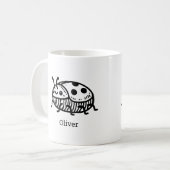 Charmante handGezeichnet Käfer-Illustration Kaffeetasse (Vorderseite Links)