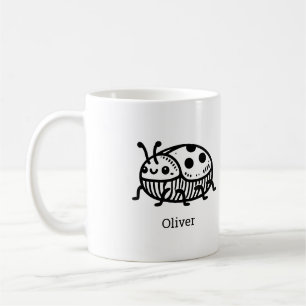 Charmante handGezeichnet Käfer-Illustration Kaffeetasse