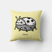 Charmante handGezeichnet Käfer-Illustration Kissen (Rückseite)