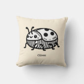 Charmante handGezeichnet Käfer-Illustration Kissen (Vorderseite)