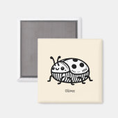 Charmante handGezeichnet Käfer-Illustration Magnet (Vorderseite/Rückseite)