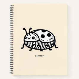 Charmante handGezeichnet Käfer-Illustration Notizblock