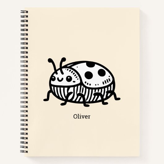 Charmante handGezeichnet Käfer-Illustration Notizblock (Vorderseite)