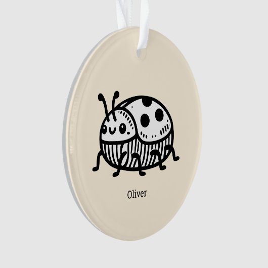 Charmante handGezeichnet Käfer-Illustration Ornament (Vorderseite)