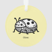 Charmante handGezeichnet Käfer-Illustration Ornament (Rückseite)