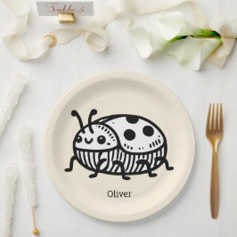 Charmante handGezeichnet Käfer-Illustration Pappteller