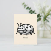 Charmante handGezeichnet Käfer-Illustration Postkarte (Stehend Vorderseite)