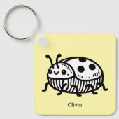 Charmante handGezeichnet Käfer-Illustration Schlüsselanhänger (Vorderseite)