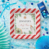 Charmante handGezeichnet Weihnachtsdusche Pappteller (Party)