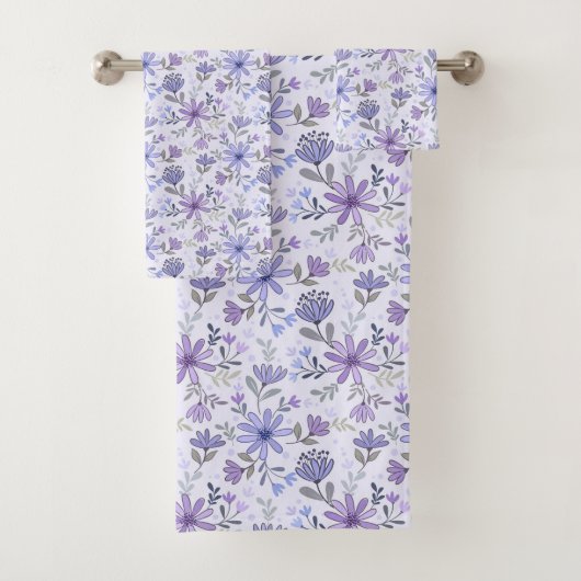 Charmante handgezogene Blume Badetuch Set (Insitu)