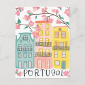 Charmante Häuser in Portugal Handmade Artwork Cust Postkarte (Vorderseite)