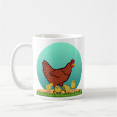 Charmante Hen und Chicks Tasse (Links)
