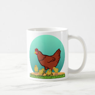 Charmante Hen und Chicks Tasse