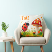 Charmante Herbstillustrierung mit Ladybug Kissen (Stuhl )