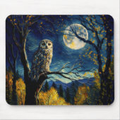 Charmante Herbstnacht, Reisschale und Vollmond - Mousepad (Vorne)