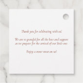 Charmante Herbstteddy-Bärendusche Geschenkanhänger (Rückseite)