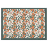 Charmante Herbstterrakotta, weiße Blume Salbei Tischdecke (Vorderseite (Horizontal))