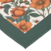 Charmante Herbstterrakotta, weiße Blume Salbei Tischdecke (Schrägansicht)