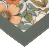 Charmante Herbstterrakotta, weiße Blume Salbei Tischdecke (Schrägansicht)