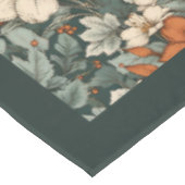 Charmante Herbstterrakotta, weiße Blume Salbei Tischdecke (Schrägansicht)