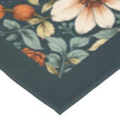 Charmante Herbstterrakotta, weiße Blume Salbei Tischdecke (Schrägansicht)