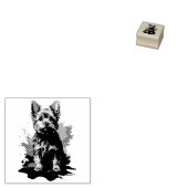 Charmante Hervorhebung eines Yorkshire Terrier Gummistempel (Stempel)