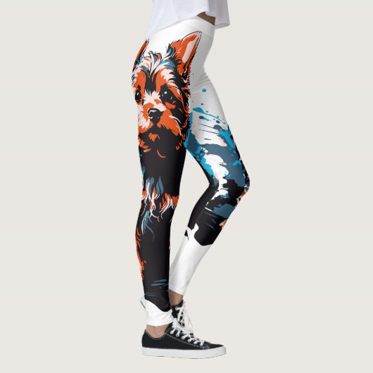 Charmante Hervorhebung eines Yorkshire Terrier Leggings (Rechts)
