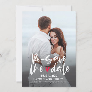 Charmante Herz-EDITABLE FARBE Resave die Datumskar Save The Date
